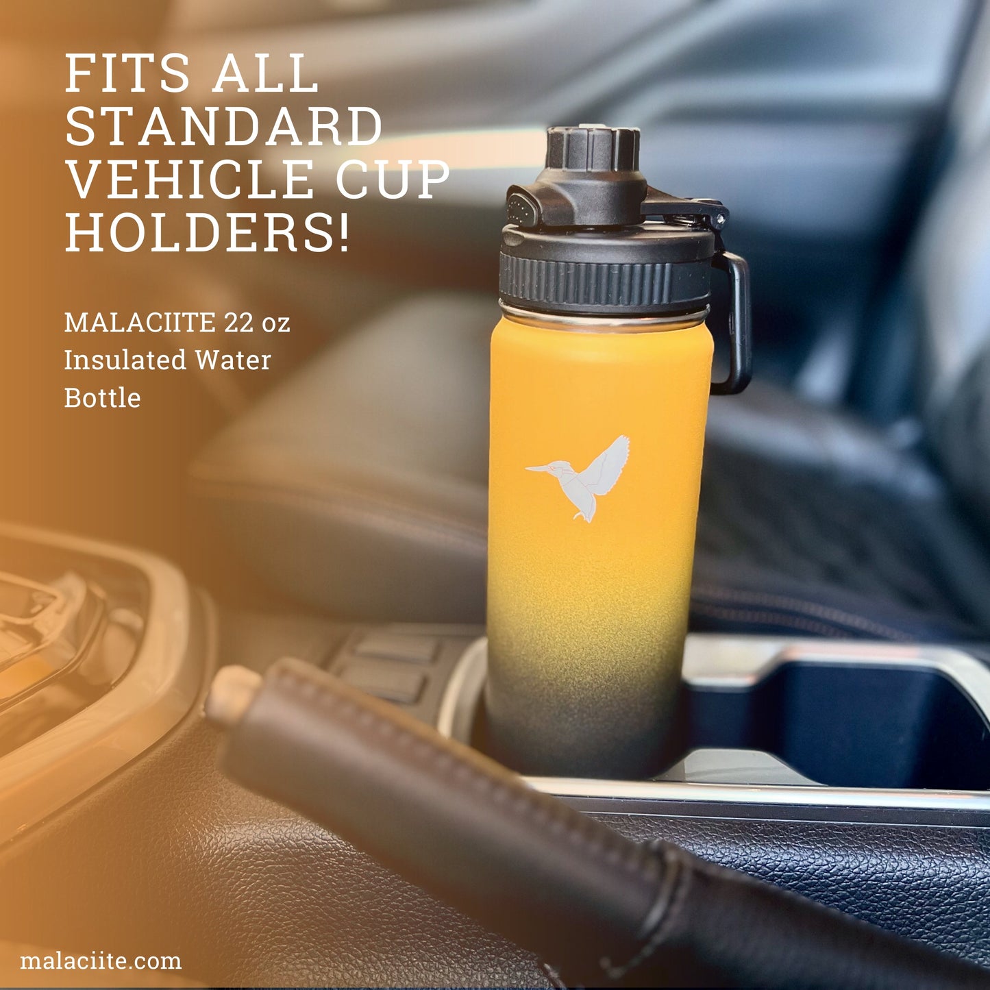 MALACIITE 22 oz Insulated Water Bottle (Red) - Stainless Steel Water Bottles - Water Bottles for School - Metal Water Bottles - Thermos Kids Water Bottle for School - Thermos Water Bottle